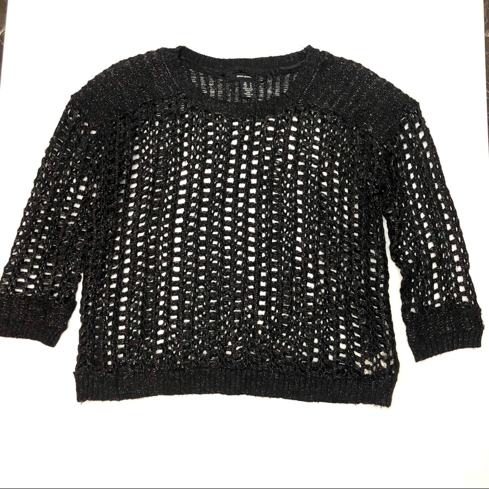 DKNY Crochet Sweater Top